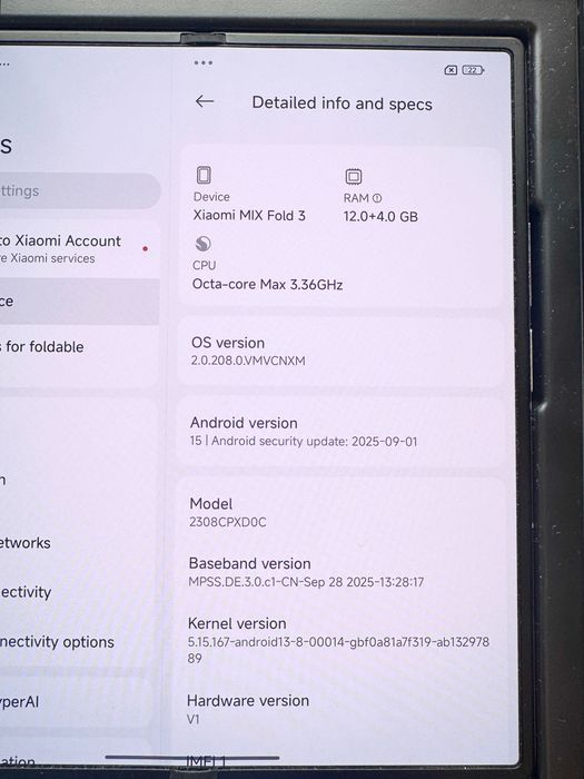 Xiaomi Mix Fold 3  / Star Gold / Nou / 12 Gb Ram / 256 Gb