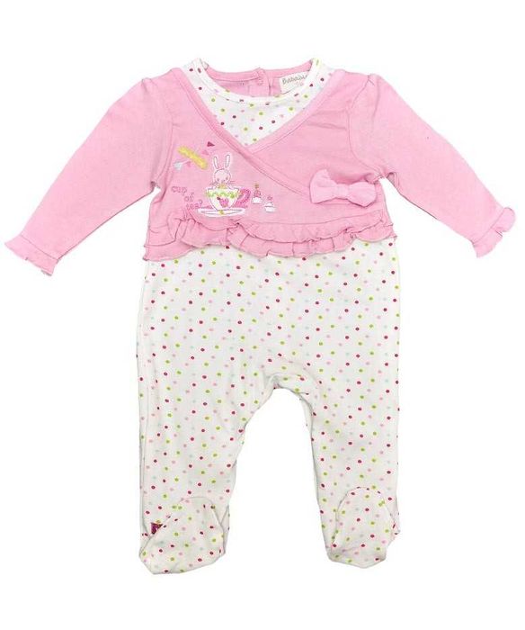 Розово ГАЩЕРИЗОНЧЕ/РОМПЪР /3-6мес./, памучно