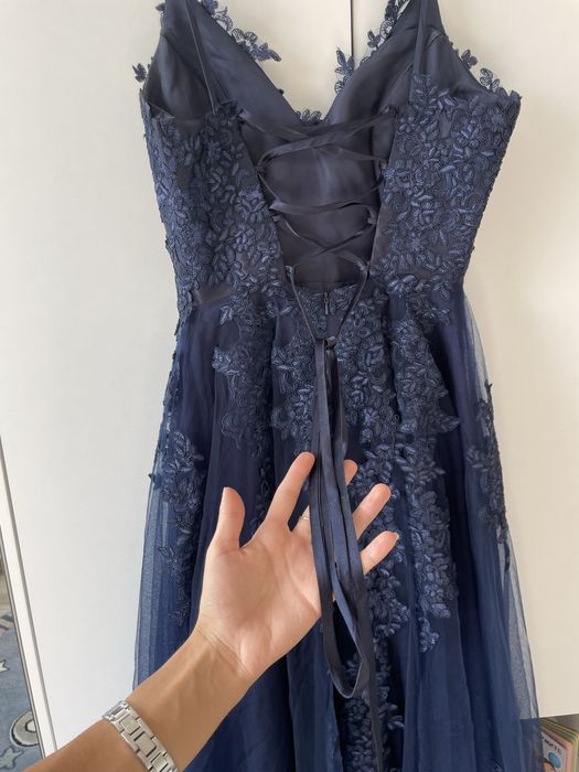 Синя бална рокля размер С-М