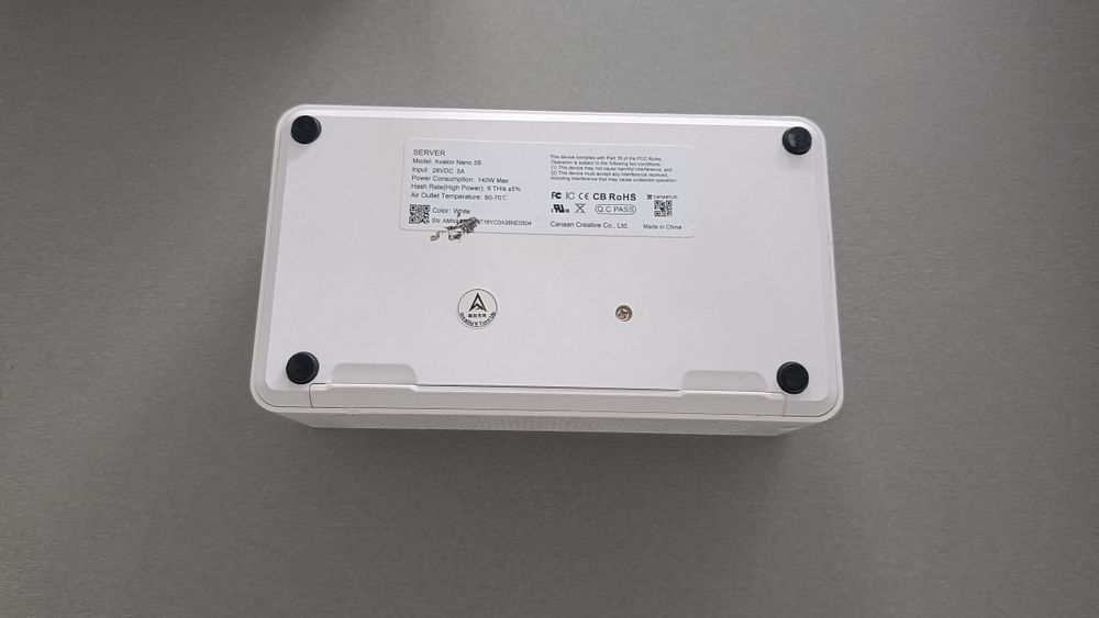 Canaan Avalon Nano 3S Miner Bitcoin SHA-256