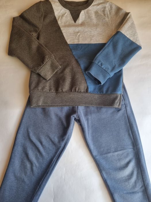 Спортно долнище Next в син цвят и блуза Name it, многоцветна, 122-128