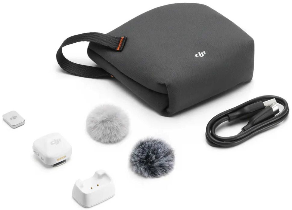 DJI Mic Mini 2TX+1RX+Charging Case WiFi 2 lavaliere+RECEPTOR USB-C gar