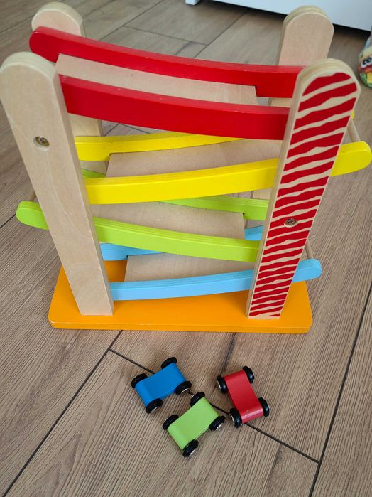 Дървена писта ролбан с колички Eichhorn