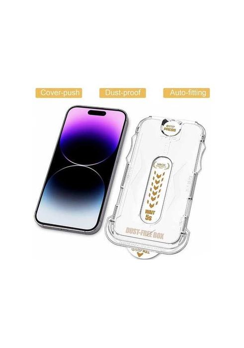Стъклен протектор с рамка Dust Free Box за поставяне iPhone 11 / 12 / 13 / 14 серия