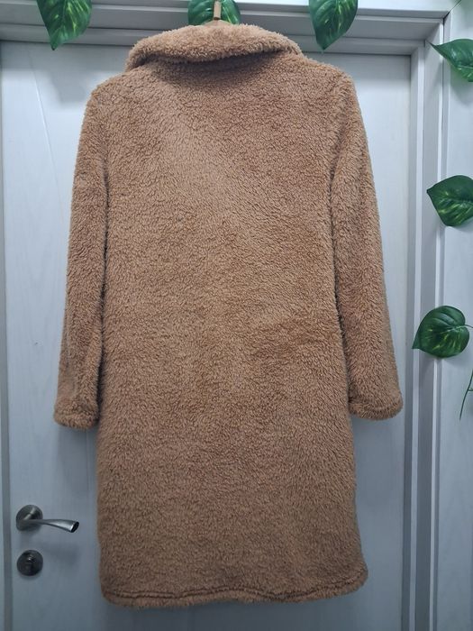 Дамско дълго Черно яке, бежаво Benetton