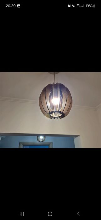Vand set  lustre de lemn