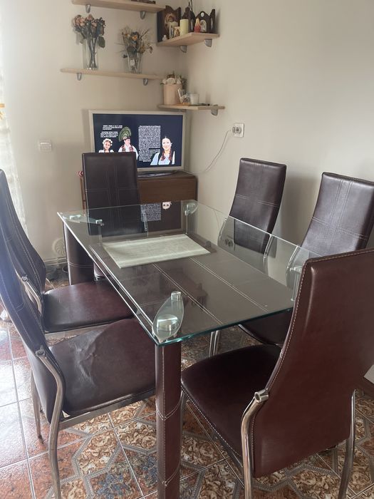 Masă de bucătărie cu 6 scaune