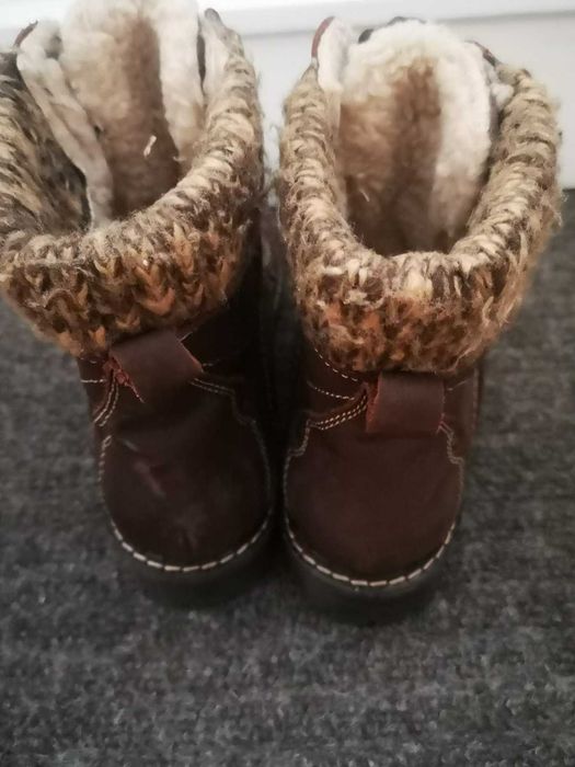 Зимни боти от естествена кожа 36-ти номер НОВИ