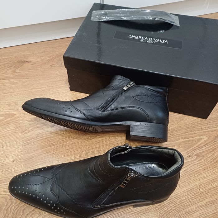 Мъжки официални боти естествена кожа