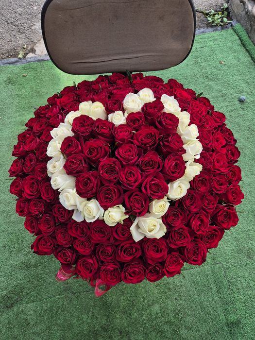 51роза,101роза, сердце из роз,букеты