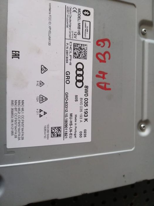 Unitate mmi audi a4 b9 8w 8w0035193k