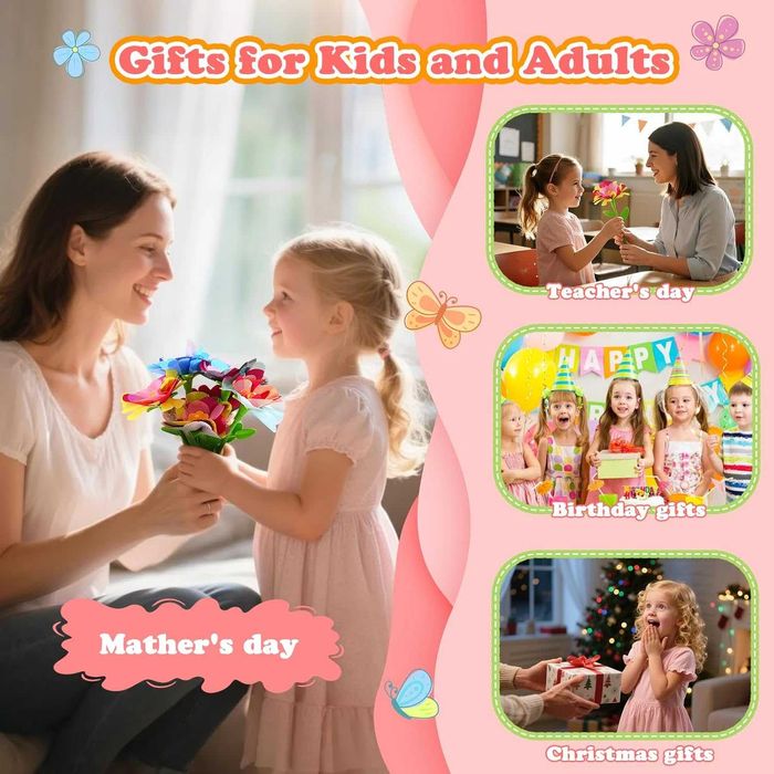 Детски комплект за изработка на цветя, ръчна изработка на цвете