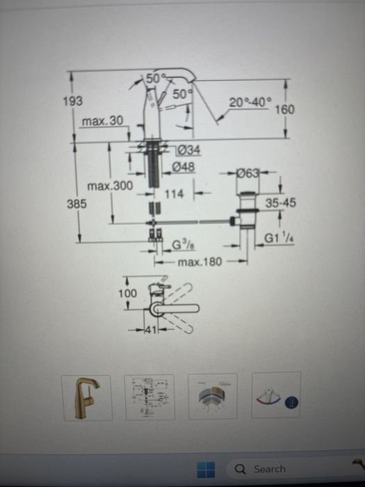 Baterie Auriu Satinat lavoar - Grohe Essence Brushed Cool Sunrise