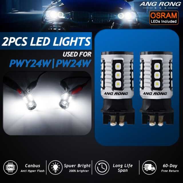Set Becuri led Pw24W Pwy24W Canbus Xentech Light Alb sau portocaliu