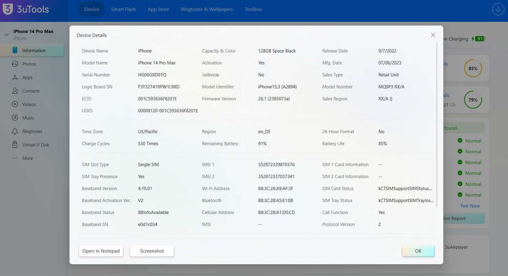 Iphone 14 Pro Max negru 128 Gb