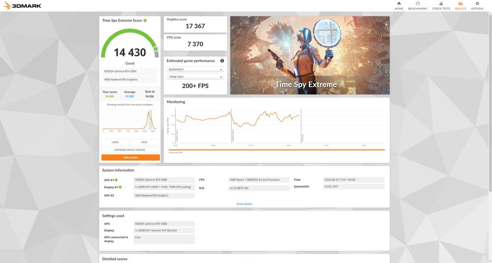 Sistem Complet Ryzen 7 9800X3D / RTX 5080 + Monitor OLED PG32UCDP