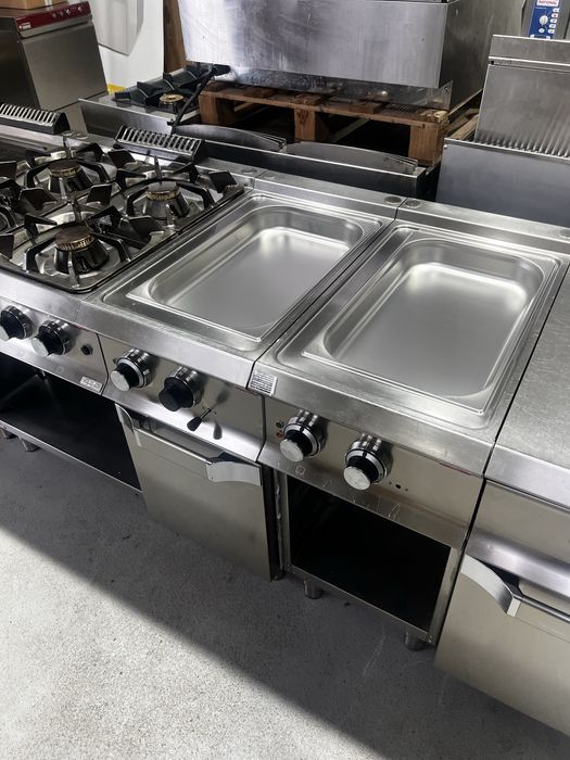 Linie gatit MBM Italia - seria 700 - un aragaz - 2 grill -2 bain marie
