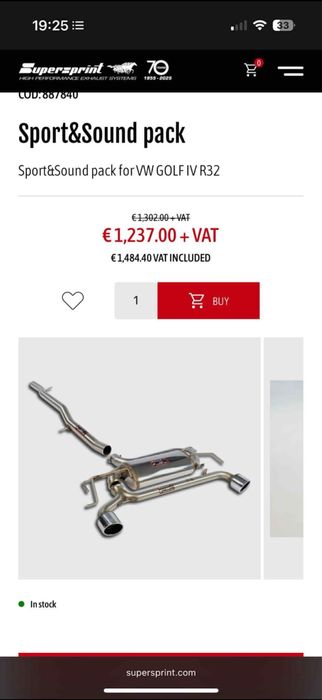 Evacuare Golf 4 R32 - SUPERSPRINT