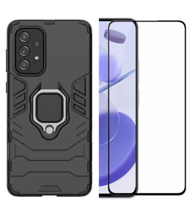 Samsung A13/A23/A33/A35/A16/A36/A56 Husa TPU Ring Plate + Folie Sticla