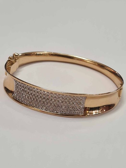 Bratara din aur galben 18k, cu diamante naturale, BRAU114