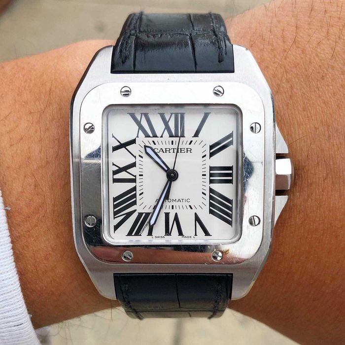 cartier santos 100xl кожа