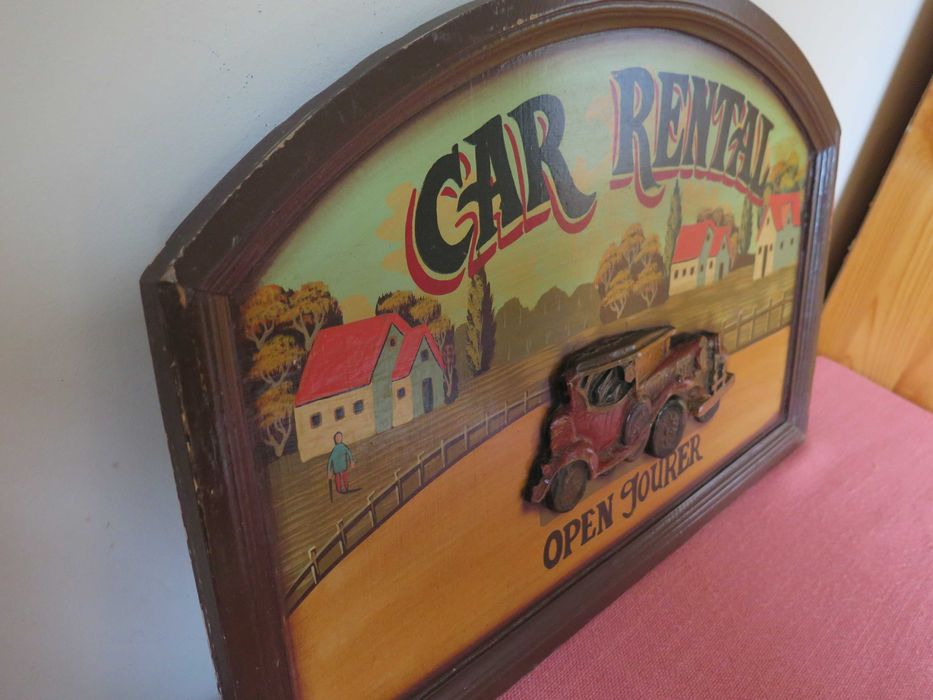 Стара табела , релефно пано
картина Car Rental