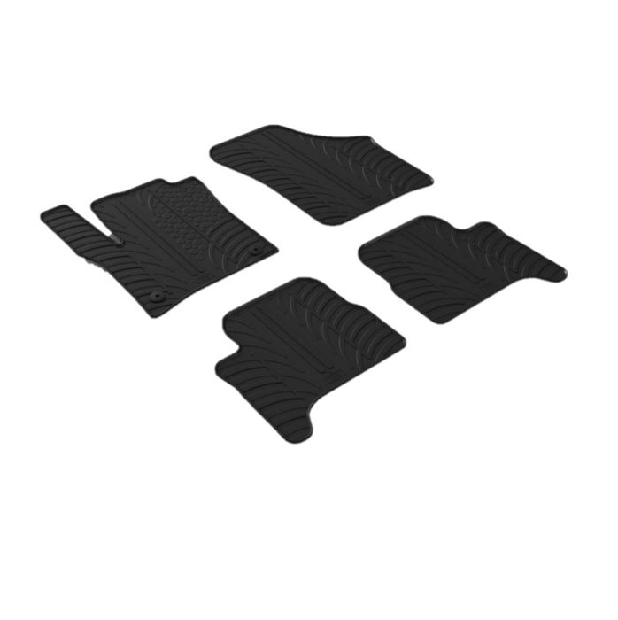 Set covorase auto din cauciuc Seat Mii Electric Hatchback 09.2019-, Skoda Citigo e 4 (Hatchback) 09.2019-, VW e-Up (Hatchback) 09.2019-, Negru, 4 buc