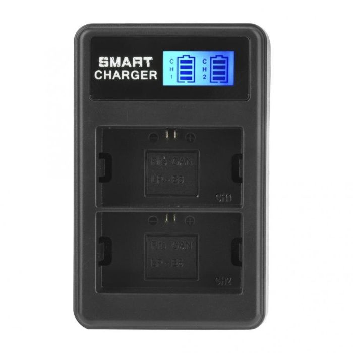 Двойно смарт зарядно LC-E6 за батерии LP-E6 и LP-E6N за Canon
