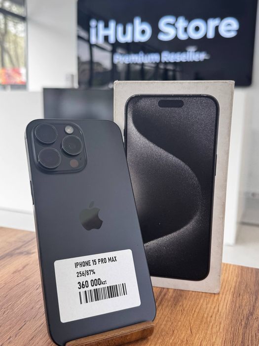 Айфон15ПроМакс•256гб/87%қара(титан)