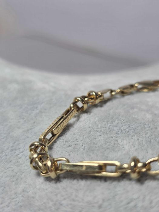 Brățară din Aur Galben 14K cu Design Grecesc Elegant