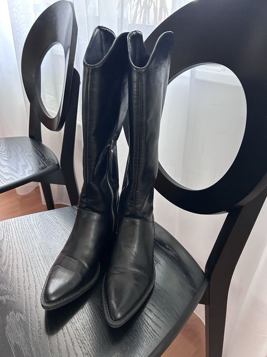 Кожанные сапоги казаки