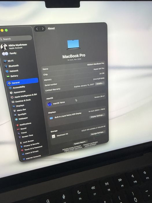 Macbook Pro 14 M4 Pro 24gb ssd 512gb