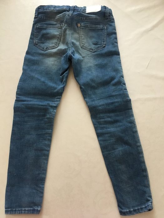 Дънки за момиче в синьо и черно