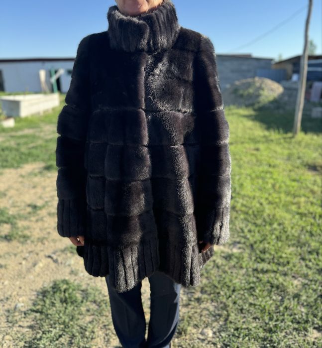 Шуба норковая трапеция