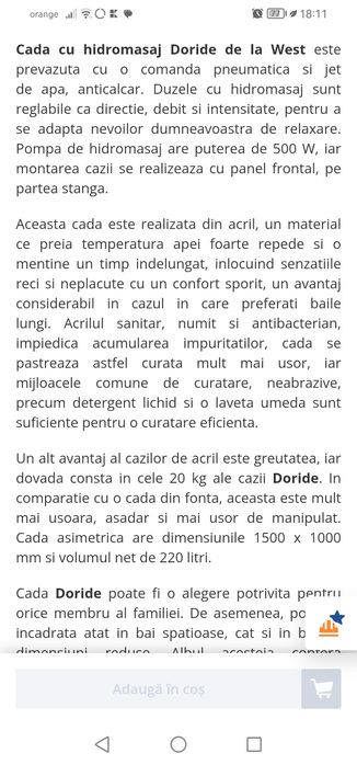 Cada hidromasaj de vânzare