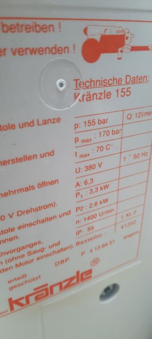 Водоструйка Kranzle 175bsr 380VКерамика Супер Силна