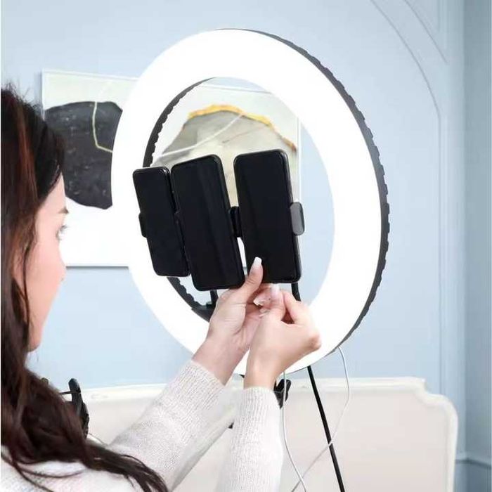 Tik tok ring professional cu lumina rece/calda si inel de53cm