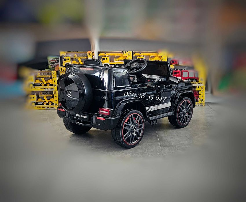 НОВО!Акумулаторен джип Mercedes G63 AMG с 12V батерия,МЕКИ ГУМИ,USB