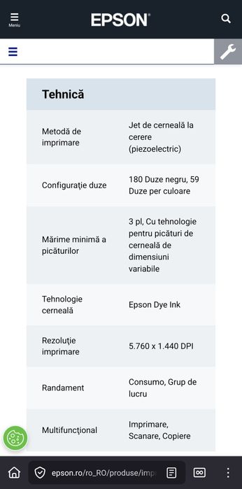 Vând imprimanta Epson L486