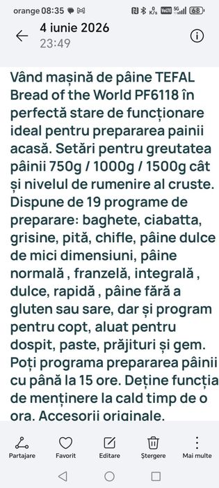 Mașină pâine Tefal