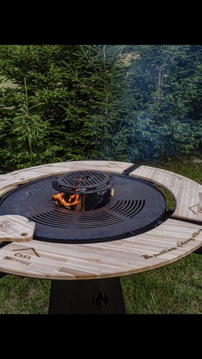 Grătar hexagonal plită rotundă diametru 920 mm gratarean.com