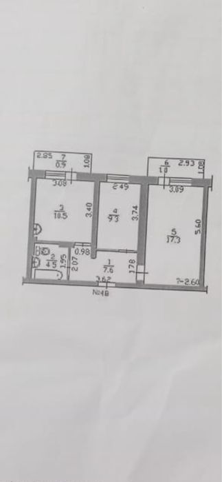 2х комнатная квартира