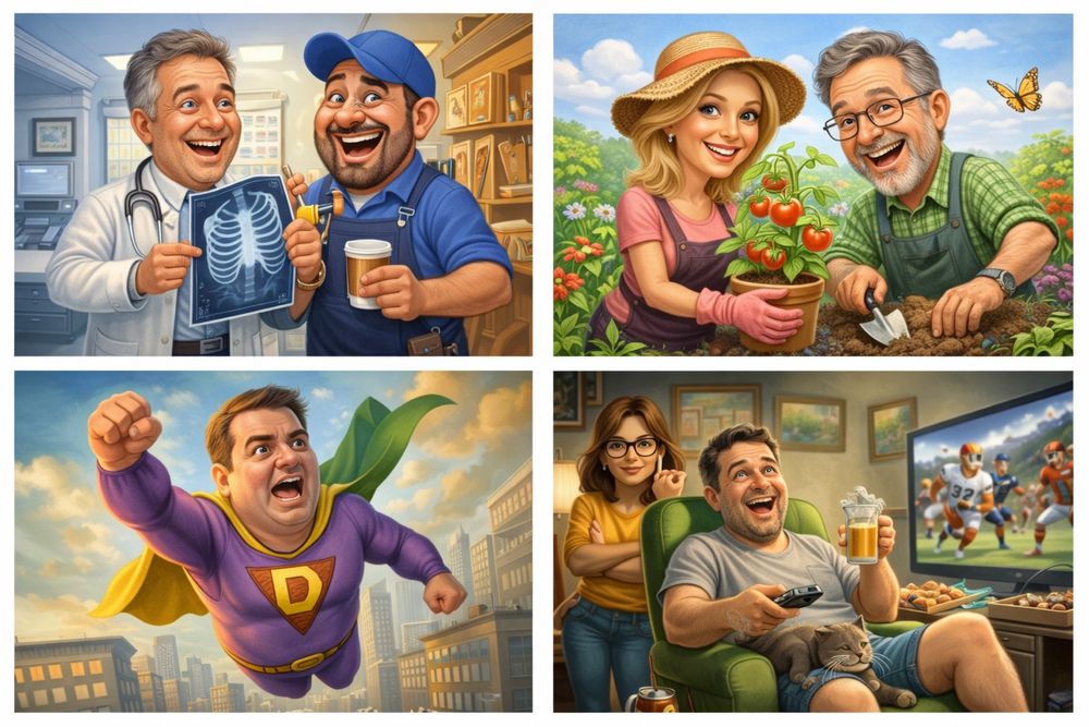 Дигитална карикатура по идея - уникален подарък