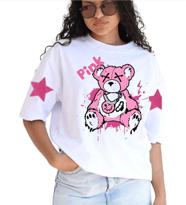 GU.CCI Дамска Овърсайз тениска , дамски тениски с къс ръкав XS-3XL Oversized t shirt