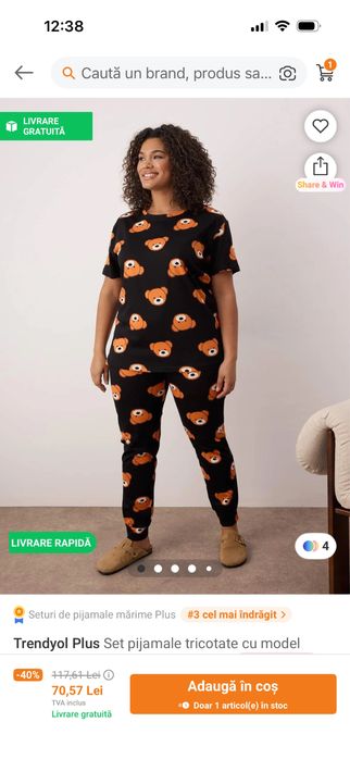 Pijama nouă marimea L