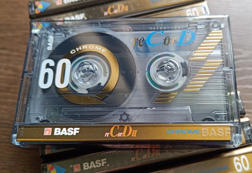 11x BASF reCorD II 60 casete audio sigilate