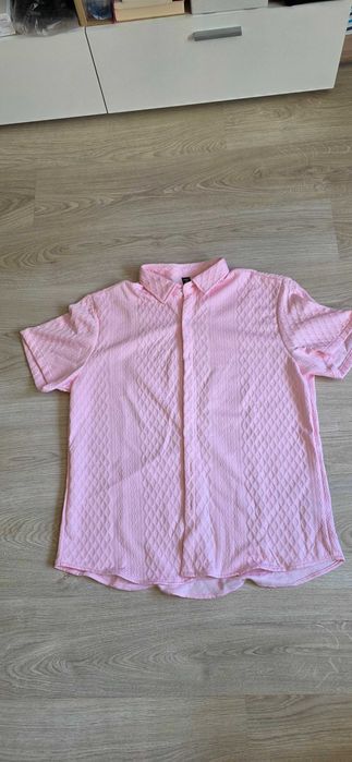 Комплект лятна риза + долнище в розов цвят