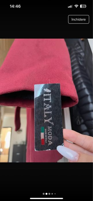 palton nou cu eticheta