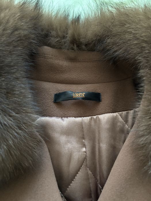 Пальто кашемир, мех натуральный