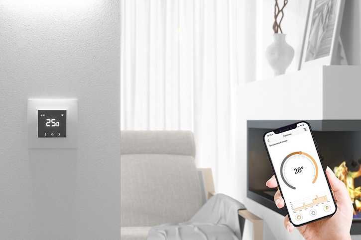 Терморегуляторы (термостаты) для теплого пола электрического, водяного